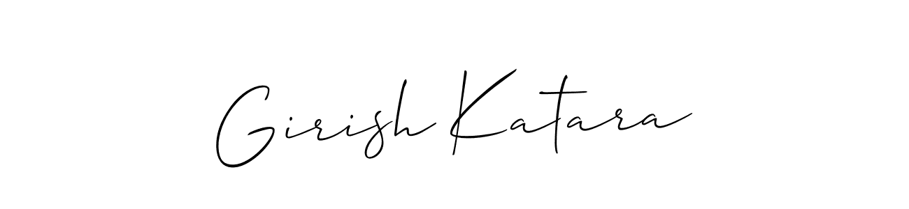 Create a beautiful signature design for name Girish Katara. With this signature (Allison_Script) fonts, you can make a handwritten signature for free. Girish Katara signature style 2 images and pictures png