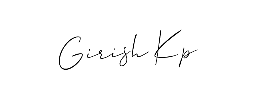 How to make Girish Kp name signature. Use Allison_Script style for creating short signs online. This is the latest handwritten sign. Girish Kp signature style 2 images and pictures png