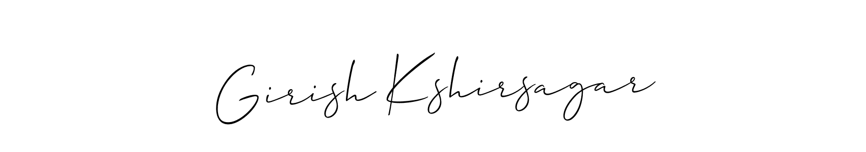 It looks lik you need a new signature style for name Girish Kshirsagar. Design unique handwritten (Allison_Script) signature with our free signature maker in just a few clicks. Girish Kshirsagar signature style 2 images and pictures png