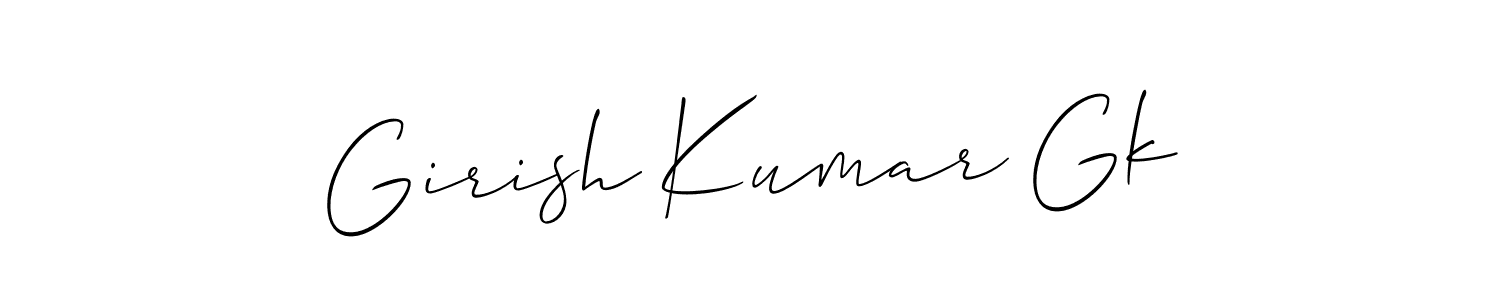 Also we have Girish Kumar Gk name is the best signature style. Create professional handwritten signature collection using Allison_Script autograph style. Girish Kumar Gk signature style 2 images and pictures png