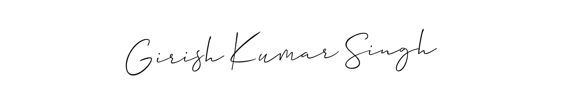 This is the best signature style for the Girish Kumar Singh name. Also you like these signature font (Allison_Script). Mix name signature. Girish Kumar Singh signature style 2 images and pictures png