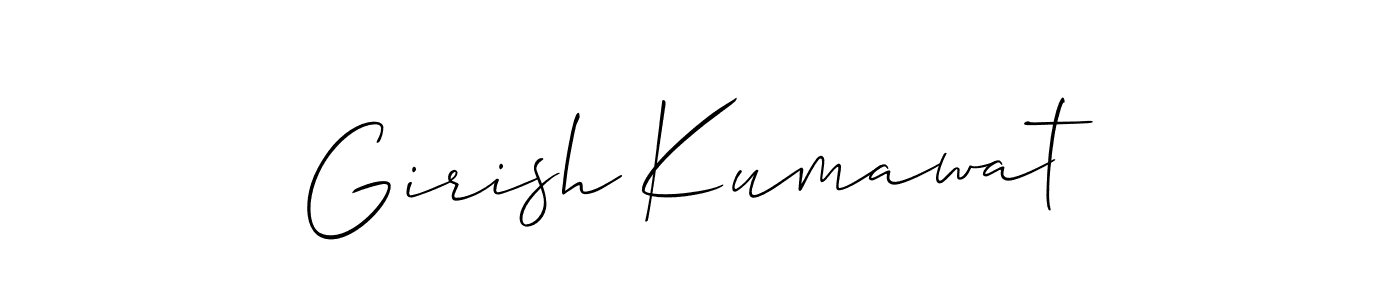 How to make Girish Kumawat signature? Allison_Script is a professional autograph style. Create handwritten signature for Girish Kumawat name. Girish Kumawat signature style 2 images and pictures png