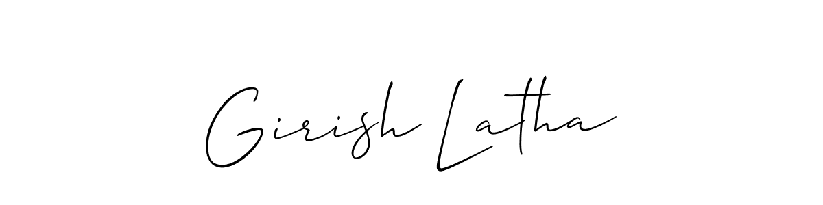 It looks lik you need a new signature style for name Girish Latha. Design unique handwritten (Allison_Script) signature with our free signature maker in just a few clicks. Girish Latha signature style 2 images and pictures png