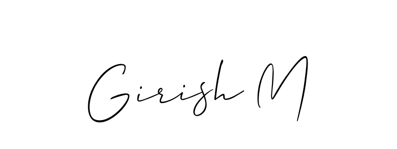 It looks lik you need a new signature style for name Girish M. Design unique handwritten (Allison_Script) signature with our free signature maker in just a few clicks. Girish M signature style 2 images and pictures png