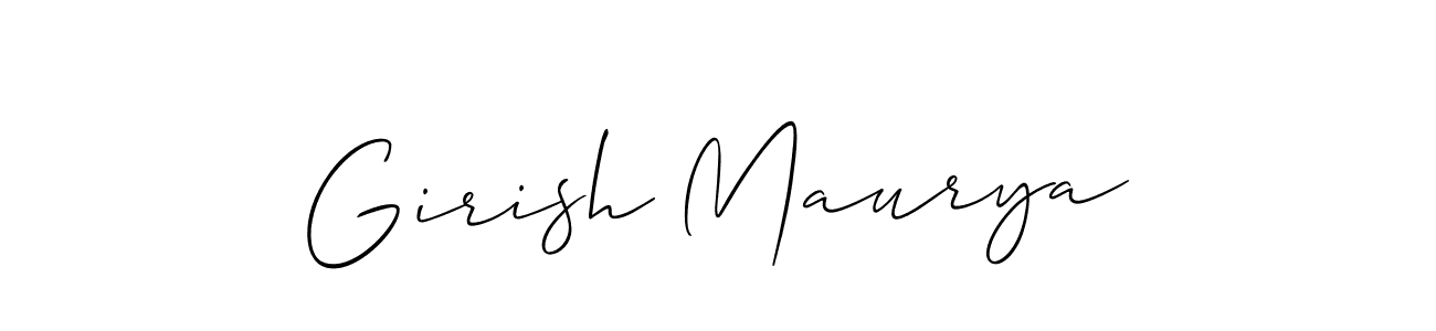 Use a signature maker to create a handwritten signature online. With this signature software, you can design (Allison_Script) your own signature for name Girish Maurya. Girish Maurya signature style 2 images and pictures png