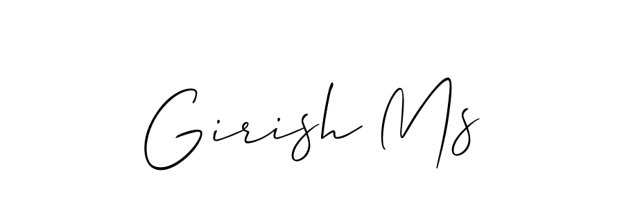 Also we have Girish Ms name is the best signature style. Create professional handwritten signature collection using Allison_Script autograph style. Girish Ms signature style 2 images and pictures png