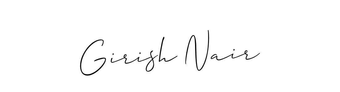 Use a signature maker to create a handwritten signature online. With this signature software, you can design (Allison_Script) your own signature for name Girish Nair. Girish Nair signature style 2 images and pictures png