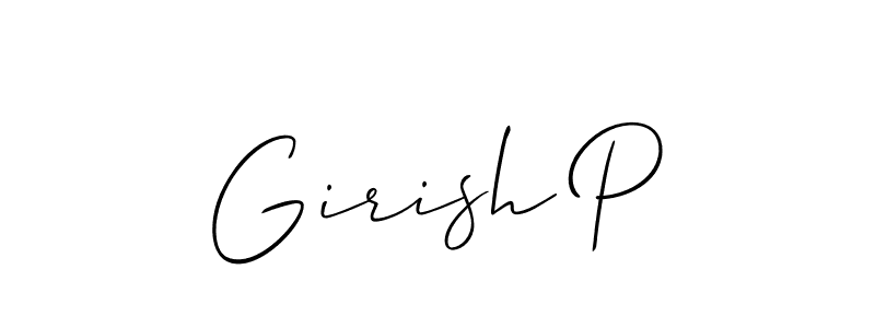 Similarly Allison_Script is the best handwritten signature design. Signature creator online .You can use it as an online autograph creator for name Girish P. Girish P signature style 2 images and pictures png