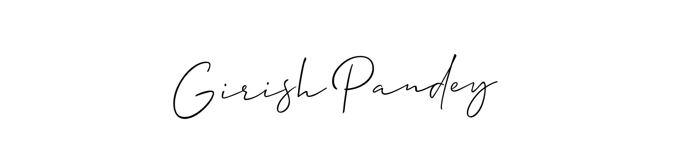 Girish Pandey  stylish signature style. Best Handwritten Sign (Allison_Script) for my name. Handwritten Signature Collection Ideas for my name Girish Pandey . Girish Pandey  signature style 2 images and pictures png