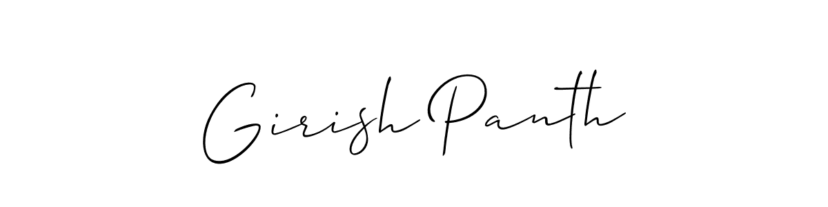 How to Draw Girish Panth signature style? Allison_Script is a latest design signature styles for name Girish Panth. Girish Panth signature style 2 images and pictures png