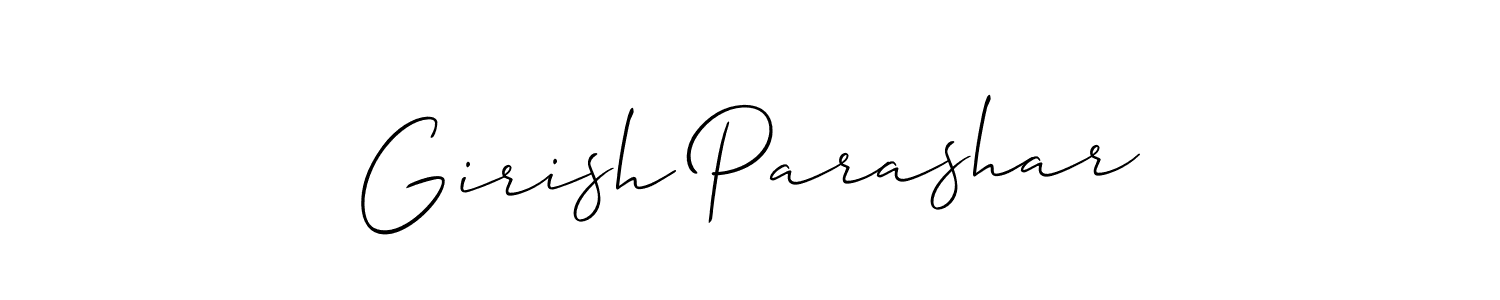 The best way (Allison_Script) to make a short signature is to pick only two or three words in your name. The name Girish Parashar include a total of six letters. For converting this name. Girish Parashar signature style 2 images and pictures png