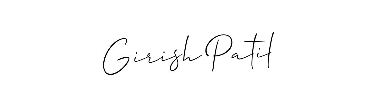 The best way (Allison_Script) to make a short signature is to pick only two or three words in your name. The name Girish Patil include a total of six letters. For converting this name. Girish Patil signature style 2 images and pictures png