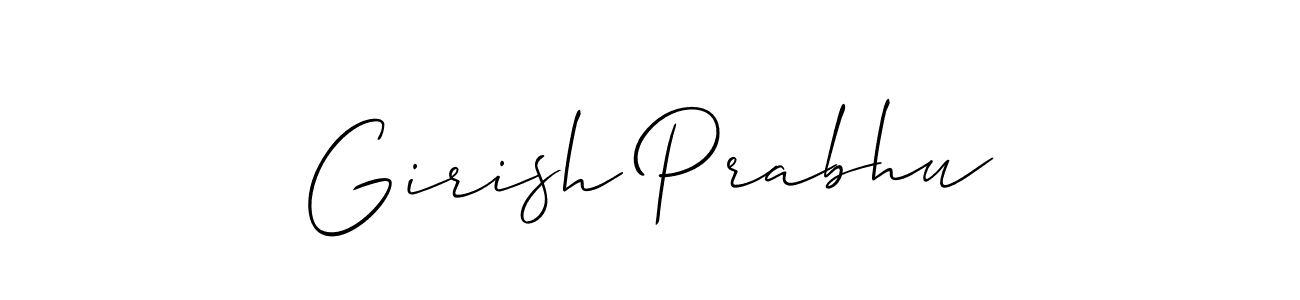 You should practise on your own different ways (Allison_Script) to write your name (Girish Prabhu) in signature. don't let someone else do it for you. Girish Prabhu signature style 2 images and pictures png