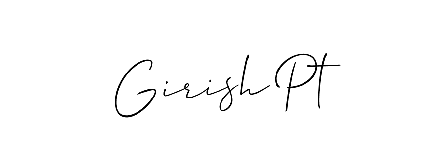 Design your own signature with our free online signature maker. With this signature software, you can create a handwritten (Allison_Script) signature for name Girish Pt. Girish Pt signature style 2 images and pictures png