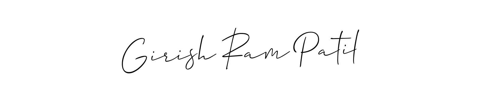 This is the best signature style for the Girish Ram Patil name. Also you like these signature font (Allison_Script). Mix name signature. Girish Ram Patil signature style 2 images and pictures png