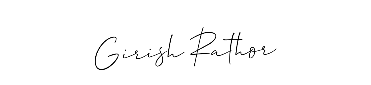 How to make Girish Rathor name signature. Use Allison_Script style for creating short signs online. This is the latest handwritten sign. Girish Rathor signature style 2 images and pictures png