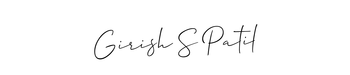 Also You can easily find your signature by using the search form. We will create Girish S Patil name handwritten signature images for you free of cost using Allison_Script sign style. Girish S Patil signature style 2 images and pictures png