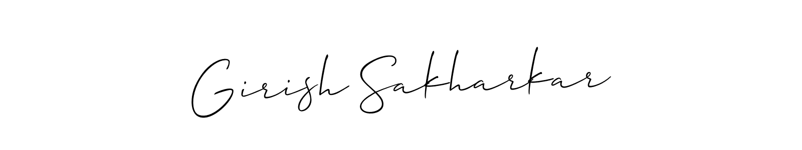 It looks lik you need a new signature style for name Girish Sakharkar. Design unique handwritten (Allison_Script) signature with our free signature maker in just a few clicks. Girish Sakharkar signature style 2 images and pictures png