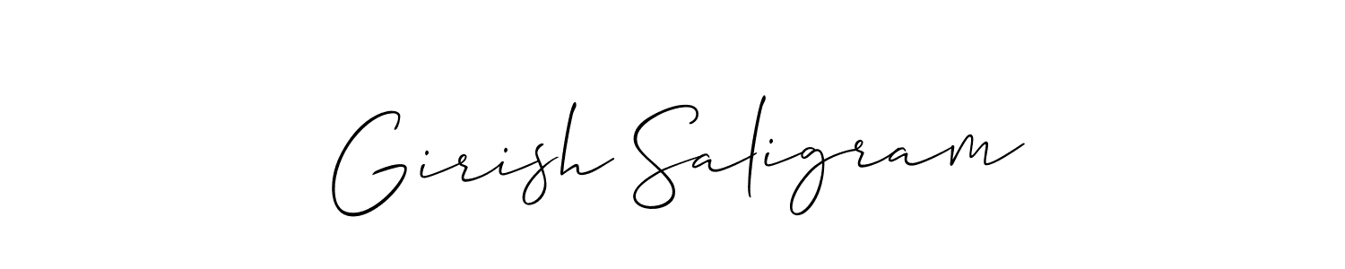 Design your own signature with our free online signature maker. With this signature software, you can create a handwritten (Allison_Script) signature for name Girish Saligram. Girish Saligram signature style 2 images and pictures png