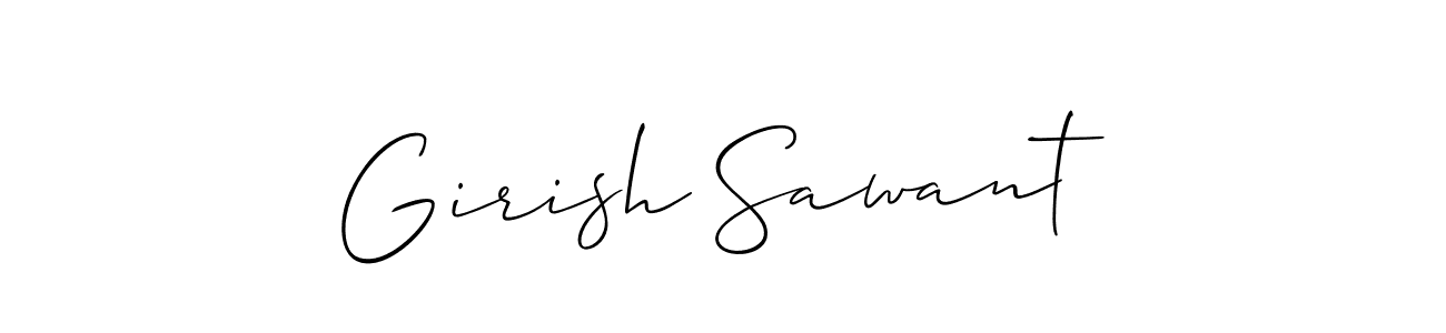 if you are searching for the best signature style for your name Girish Sawant. so please give up your signature search. here we have designed multiple signature styles  using Allison_Script. Girish Sawant signature style 2 images and pictures png