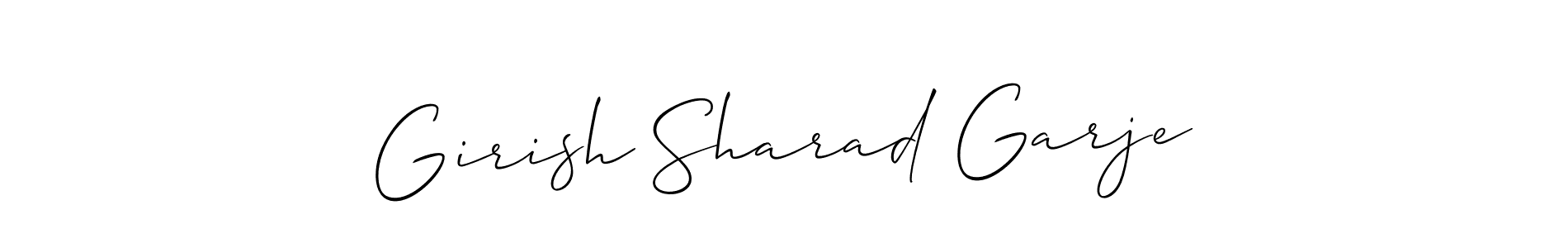 Use a signature maker to create a handwritten signature online. With this signature software, you can design (Allison_Script) your own signature for name Girish Sharad Garje. Girish Sharad Garje signature style 2 images and pictures png