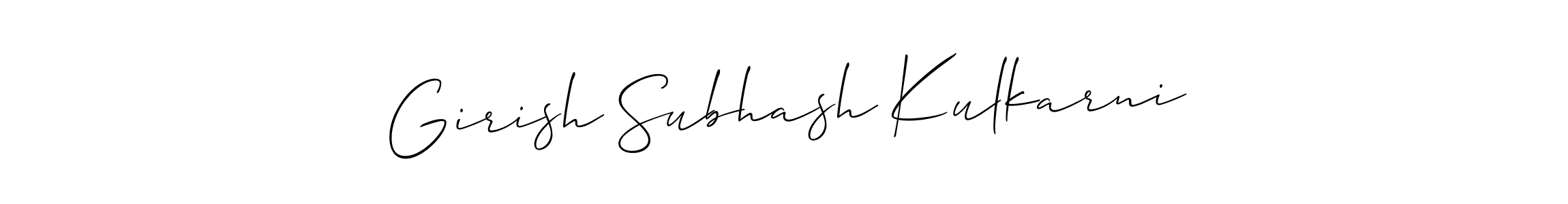 Also we have Girish Subhash Kulkarni name is the best signature style. Create professional handwritten signature collection using Allison_Script autograph style. Girish Subhash Kulkarni signature style 2 images and pictures png