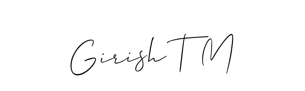 Make a beautiful signature design for name Girish T M. Use this online signature maker to create a handwritten signature for free. Girish T M signature style 2 images and pictures png