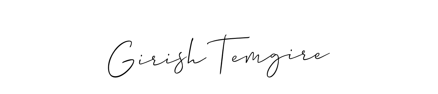 How to make Girish Temgire name signature. Use Allison_Script style for creating short signs online. This is the latest handwritten sign. Girish Temgire signature style 2 images and pictures png