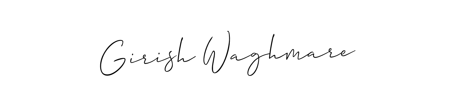 Make a beautiful signature design for name Girish Waghmare. With this signature (Allison_Script) style, you can create a handwritten signature for free. Girish Waghmare signature style 2 images and pictures png