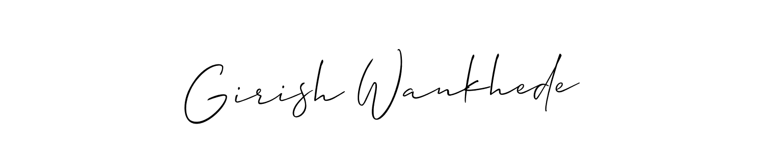 How to make Girish Wankhede signature? Allison_Script is a professional autograph style. Create handwritten signature for Girish Wankhede name. Girish Wankhede signature style 2 images and pictures png