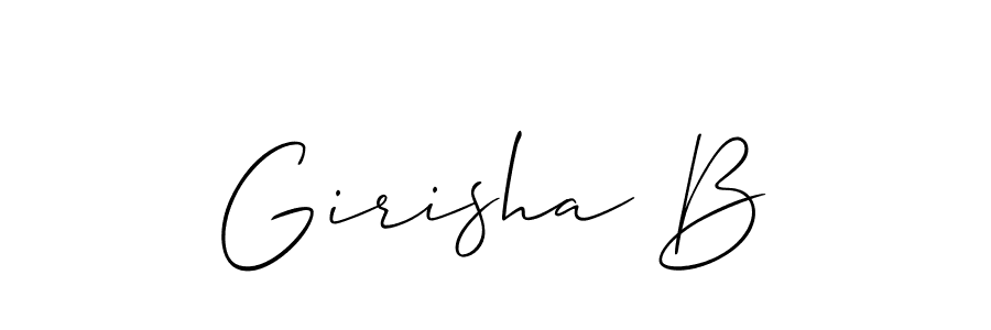 You should practise on your own different ways (Allison_Script) to write your name (Girisha B) in signature. don't let someone else do it for you. Girisha B signature style 2 images and pictures png