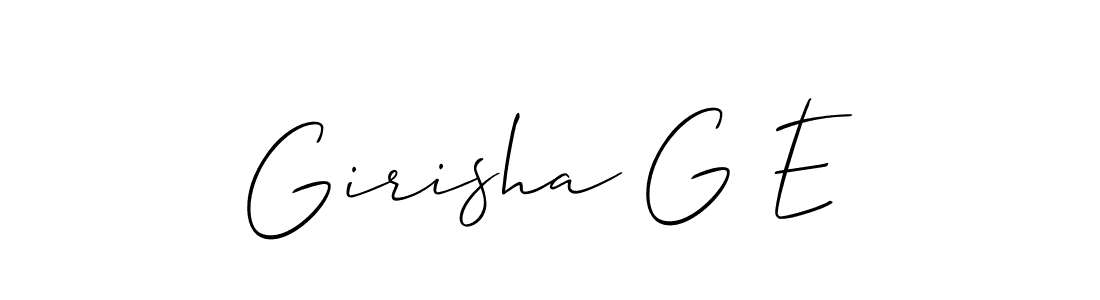 Here are the top 10 professional signature styles for the name Girisha G E. These are the best autograph styles you can use for your name. Girisha G E signature style 2 images and pictures png