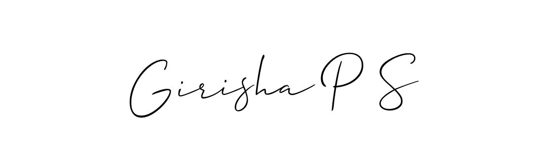 Here are the top 10 professional signature styles for the name Girisha P S. These are the best autograph styles you can use for your name. Girisha P S signature style 2 images and pictures png