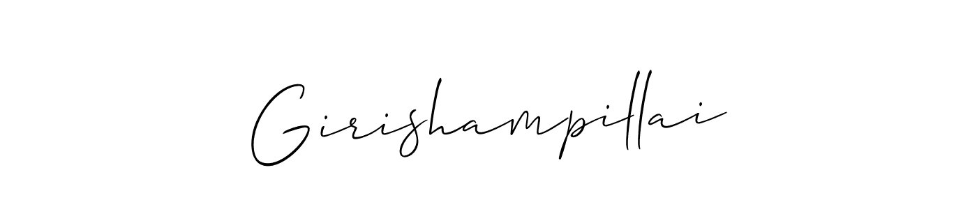 How to Draw Girishampillai signature style? Allison_Script is a latest design signature styles for name Girishampillai. Girishampillai signature style 2 images and pictures png