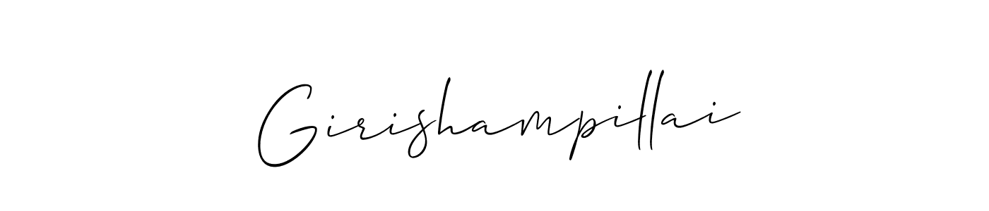 How to Draw Girishampillai signature style? Allison_Script is a latest design signature styles for name Girishampillai. Girishampillai signature style 2 images and pictures png