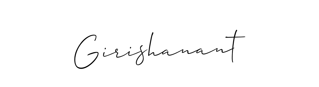 Make a beautiful signature design for name Girishanant. With this signature (Allison_Script) style, you can create a handwritten signature for free. Girishanant signature style 2 images and pictures png