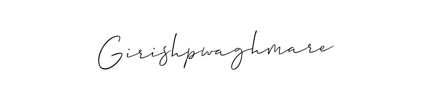 How to make Girishpwaghmare signature? Allison_Script is a professional autograph style. Create handwritten signature for Girishpwaghmare name. Girishpwaghmare signature style 2 images and pictures png