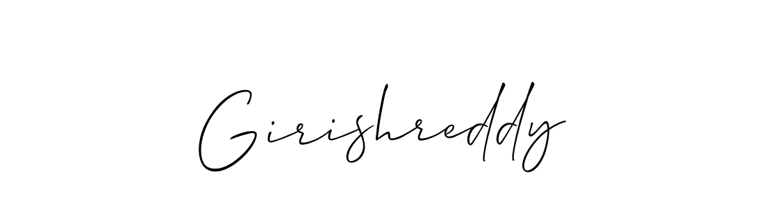 Also You can easily find your signature by using the search form. We will create Girishreddy name handwritten signature images for you free of cost using Allison_Script sign style. Girishreddy signature style 2 images and pictures png