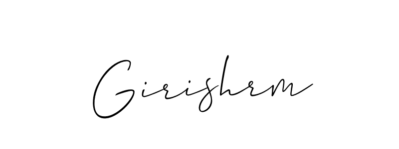 Make a short Girishrm signature style. Manage your documents anywhere anytime using Allison_Script. Create and add eSignatures, submit forms, share and send files easily. Girishrm signature style 2 images and pictures png