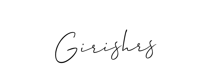 You should practise on your own different ways (Allison_Script) to write your name (Girishrs) in signature. don't let someone else do it for you. Girishrs signature style 2 images and pictures png