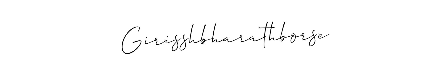 Make a short Girisshbharathborse signature style. Manage your documents anywhere anytime using Allison_Script. Create and add eSignatures, submit forms, share and send files easily. Girisshbharathborse signature style 2 images and pictures png