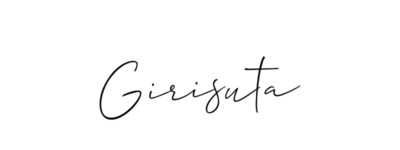 Also You can easily find your signature by using the search form. We will create Girisuta name handwritten signature images for you free of cost using Allison_Script sign style. Girisuta signature style 2 images and pictures png