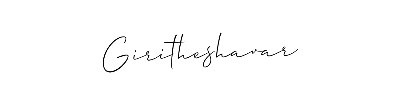 Create a beautiful signature design for name Giritheshavar. With this signature (Allison_Script) fonts, you can make a handwritten signature for free. Giritheshavar signature style 2 images and pictures png