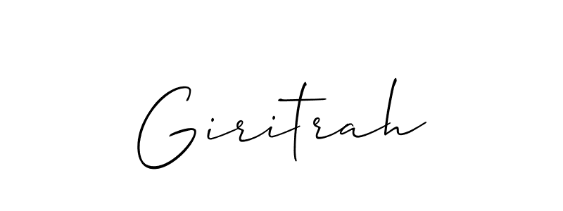 Make a beautiful signature design for name Giritrah. With this signature (Allison_Script) style, you can create a handwritten signature for free. Giritrah signature style 2 images and pictures png