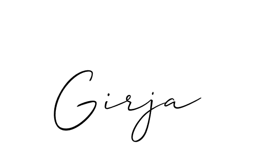 Use a signature maker to create a handwritten signature online. With this signature software, you can design (Allison_Script) your own signature for name Girja. Girja signature style 2 images and pictures png