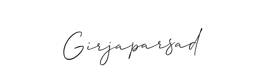 Use a signature maker to create a handwritten signature online. With this signature software, you can design (Allison_Script) your own signature for name Girjaparsad. Girjaparsad signature style 2 images and pictures png