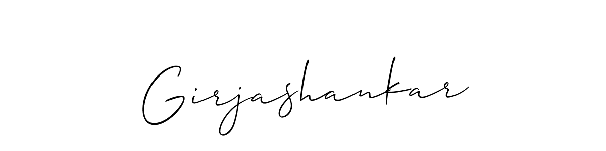 How to make Girjashankar signature? Allison_Script is a professional autograph style. Create handwritten signature for Girjashankar name. Girjashankar signature style 2 images and pictures png