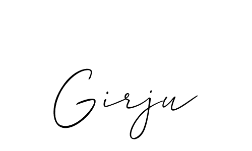 Use a signature maker to create a handwritten signature online. With this signature software, you can design (Allison_Script) your own signature for name Girju. Girju signature style 2 images and pictures png