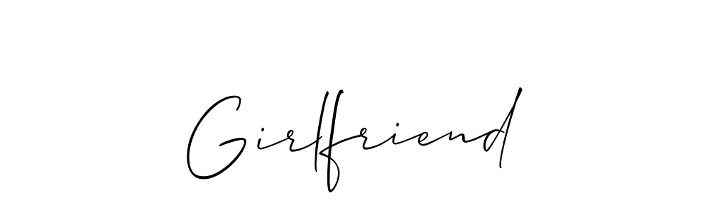 The best way (Allison_Script) to make a short signature is to pick only two or three words in your name. The name Girlfriend include a total of six letters. For converting this name. Girlfriend signature style 2 images and pictures png