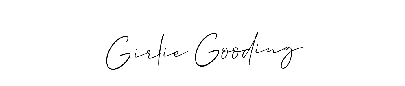 Make a short Girlie Gooding signature style. Manage your documents anywhere anytime using Allison_Script. Create and add eSignatures, submit forms, share and send files easily. Girlie Gooding signature style 2 images and pictures png